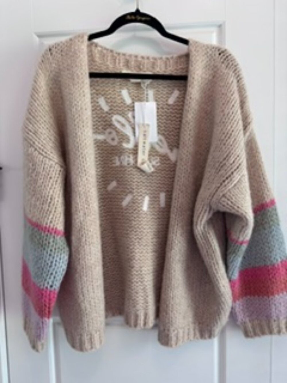 Saltwater LUXE Hello Sunshine Cardigan Sweater Camel XL NWT $128